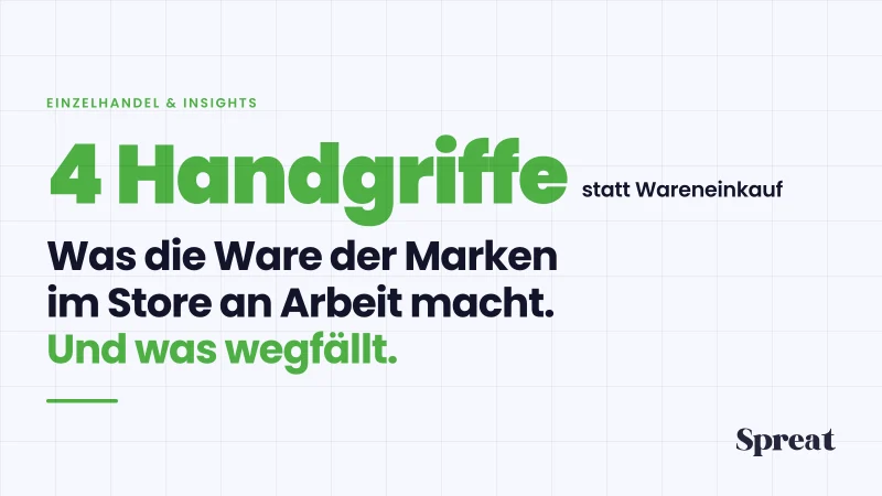 Vier Handgriffe statt Wareneinkauf: was die Ware der Marken im Store an Arbeit macht