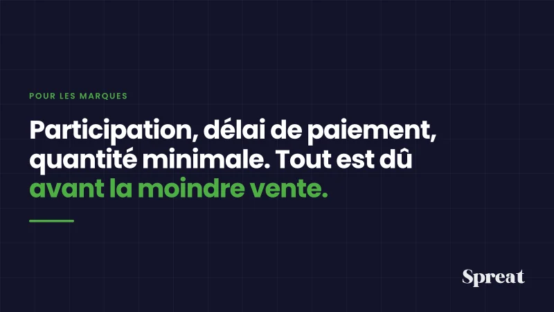 Quatre postes de conditions dus avant la première vente