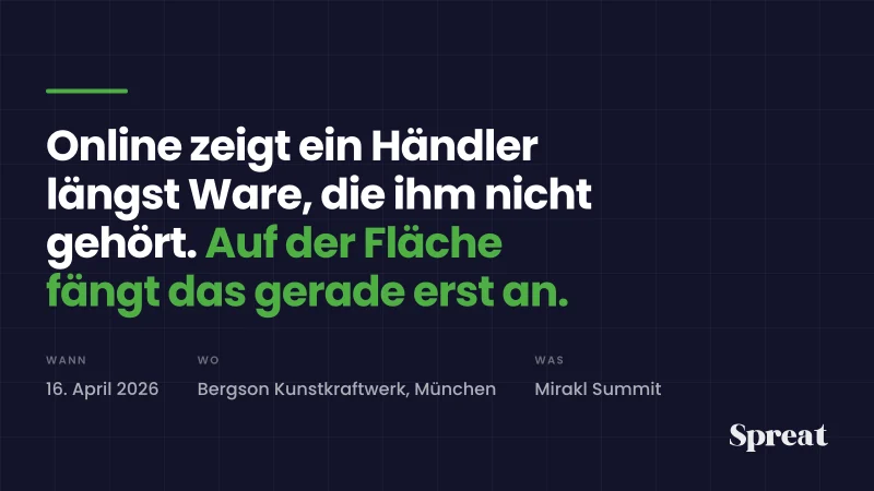 Typografische Karte zum Mirakl Summit am 16. April 2026 in München