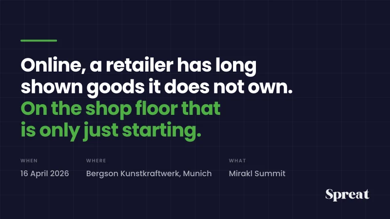 Typographic card for the Mirakl Summit on 16 April 2026 in Munich