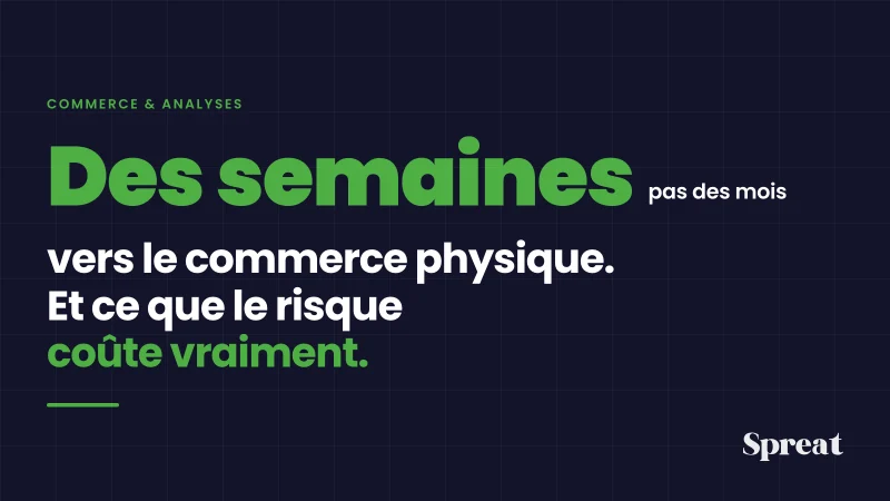 Des semaines au lieu de mois pour entrer dans le commerce physique, et ce que coûte vraiment le risque d'une marque